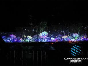 千島湖戶外紗幕投影